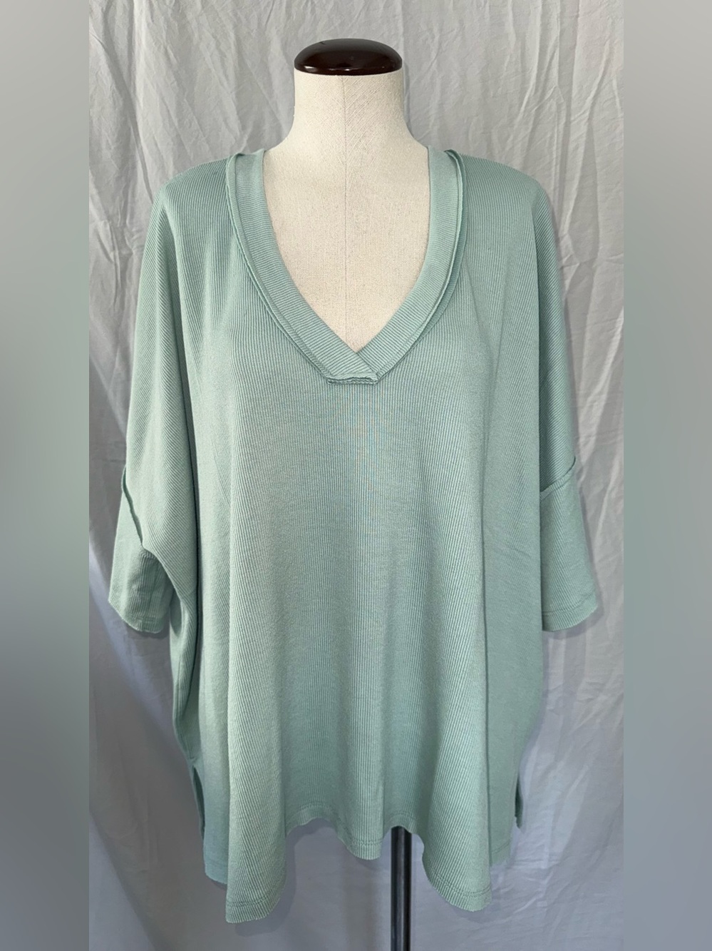 Three Bird Nest V Neck Ribbed Tee